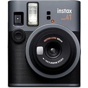 Cámara instantánea - Fujifilm Instax mini 41, película 6 mm x 54 mm, Imagen 62mm x 46mm, Negro