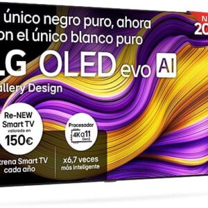TV OLED 83" - LG OLED83G54LW.AEU, OLED 4K, Procesador Inteligente α11 AI Processor 4K Gen2, Smart TV, DVB-T2 (H.265), Rocky Black